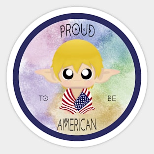 Proud to be American (Sleepy Forest Creatures) Sticker